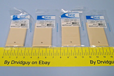 Lot of 4 ICC IC630EB0IV Faceplate; 1-Gang; Blank; Ivory picture