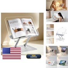 UBRINEXY Acrylic Book Stand Adjustable Hands-Free Book Holder for Reading picture
