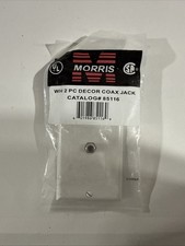 Coax Wall Plate F Type Jack White Single Coaxial Cable Outlet Cover (B2)  picture