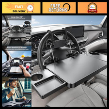 Large Car Steering Wheel Tray with Phone Holder & Food Table for SUVs, Trucks, V picture