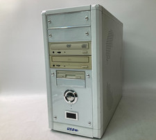 Vintage White PC Case w/ 480W Power Supply CD Rom & Floppy Drive picture