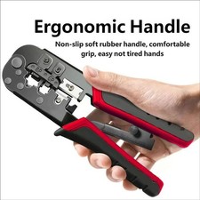 RJ45 Crimping Tool for Cat5 Cat6, Network Ethernet Pass Through Crimper for Home picture