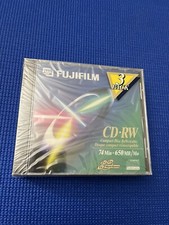 FujiFilm 3-Pack of 74-Minute • 650 MB CD-RW Compact Discs ~ Brand New & Sealed picture