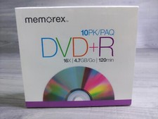10pk Memorex High Speed 16x Recordable DVD+R  4.7GB/Go 120min Discs NEW picture