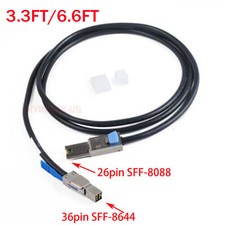 Dell PowerVault MD1220 External Mini-SAS Cable SFF-8088 To SFF-8644 YJXMR 1M/2M picture