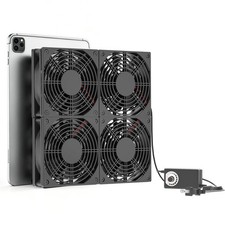 Adjustable Speed 4 Fans Cooling Pad, 4x120mm Computer Fan with AC Power Speed... picture