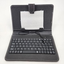 Universal 7 inch Tablet Case with PC Keyboard and Flip Stand, Black picture