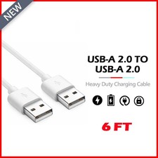 B2G1 6FT USB 2.0 Type A Male to A Male Cable -High Speed Data Transfer Charger picture