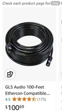 GLS Audio 100ft Super Cat 6 RJ45 With Removable G-Shell G45 Ether Con Compatible picture