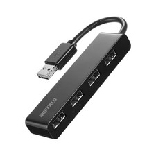 Buffalo USB Hub USB 2.0 Bus-Powered 4 Ports Reversible Black BSH4U318D2BKfrom JP picture