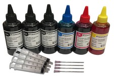 Bulk refill ink for Canon PGI CLI ink Cartridges & CISS 6 x 100ml  bottle 600ml picture