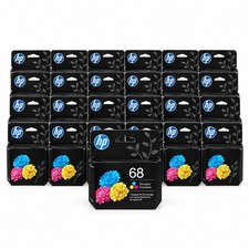 LOT of 24 HP 68 Tri-color Original Ink Cartridge, ~120 pages, 7FP20TN picture