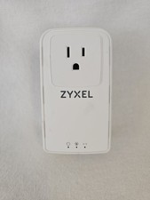 ZYXEL PLA6456 G.hn 2400 Mbps Wave Powerline Pass-thru Gigabit Ethernet Unit Used picture