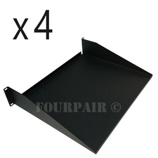 4 Pack - 2 Space Cantilever Server Monitor Rack Mount Shelf - 19