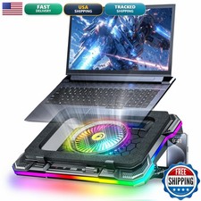 KeiBn K1-5V RGB Laptop Cooling Pad 5.5in RGB Fan 15.6-19.3in 8 Height Stands picture