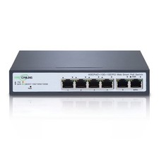 PoE Passthrough Switch 4 Port, VLAN, QoS, Expand Network Port with Existed Ca... picture