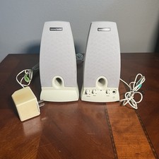 Harman Kardon HK195 Multimedia Computer Speakers Retro PC Audio Tested picture