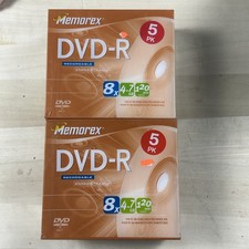 Memorex DVD-R Discs 4.7GB 120min 8x Recordable Media - 2 x 5-Pack (10 Discs) picture