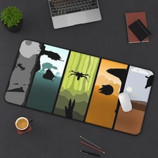Star Wars - Minimalist Worlds and Ships - Gaming Desk Mat Mouse Pad Playmat picture