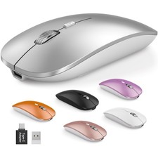 SABLUTE Mouse for MacBook Wireless Bluetooth Mice Laptop Mac iPad Tri-Mode picture