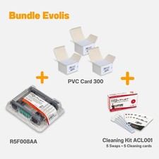 EVOLIS BUNDLE PRIMACY R5F008AAA + 300 PVC CARD + CLEANING KIT ACL001  picture