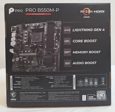 MSI PRO B550M-P Motherboard, mATX - Supports AMD Ryzen AM4 - DDR4 M.2 Gen4 picture