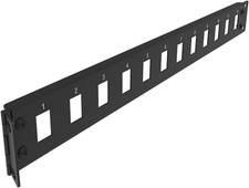 12-Port Blank Keystone Panel 1U Hinged Blank Patch Panel picture