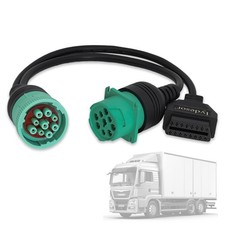 J1939 9 Pin to OBD 2 Female Adapter Cable,Truck Diagnostic Scanner picture