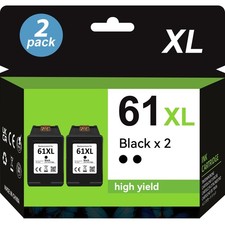 61 XL Black Color Ink Printer For HP ENVY 4500 4501 4502 4504 5530 5531 5535 Lot picture
