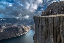 Landscape norway preikestolen cliff europe nature Custom Gaming Mat Desk picture