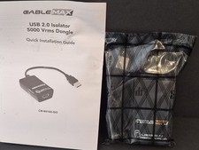 USB 2.0 Isolator - Hi-Speed 480Mbps, Surge Protection, Black CM-M4160-ISO picture