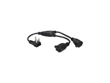 Qvs 12-Pack 12 Inches 90Degree Flat-Plug Outletsaver Ac Power Splitter Adaptor picture
