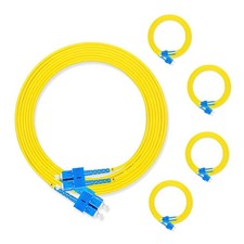 5 PCS 5 Meter Fiber Optic Patch Cord SC UPC Duplex Single Mode Cable 3.0mm picture