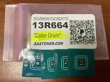 (4) 13R664 Color Drum Chip for Xerox 550, 560, 570 WC 7965, 7975 Refill picture