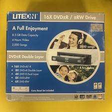 Lite-On SHW-1635SX05C External USB DVD+-RW DL Burner Drive 16X Open Box 🐶 picture