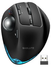 SABLUTE Ergonomic Wireless Trackball Mouse Multi-Device Bluetooth & USB Receiver picture