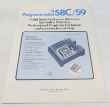 Programmable TI 58C/59 Solid State Software Libraries & Accessories Catalog picture