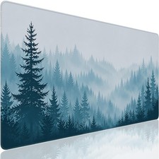 CFMSFKEJI Large Gaming Mouse Pad, Fog Misty Forest 35.4L x 15.7W inches picture