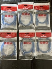 6 Pack Of Cables Intellinet 342582 3ft Blue Cat6 Snagless Patch Cable-Free Ship picture