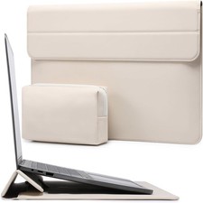 Sleeve for 13.3-14 Inch Laptop with Stand Feature, Beige picture