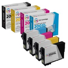 LD 4PK Replacements for Epson 200 Ink T200XL 200XL Black Cyan Magenta Yellow picture