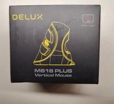 DELUX M618 Plus Ergonomic Large Vertical 2.4G Wireless Mouse Palm Rest, Black picture