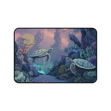 Oceanic Turtle Reef Desk Mat – Marine Life Mouse Pad, 3 Size Options picture