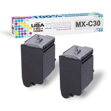 Compatible Toner for Sharp MX-C30NTB, MX-C250F, C300P Black (2 pk) picture