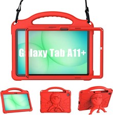 Red Shockproof Case with Handle Stand for Samsung Galaxy Tab A11 Plus 2026 11