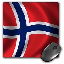 3dRose Flag of Bnorway waving in the wind country national Norwegian MousePad picture