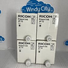 Genuine Ricoh JP-12 Black Priport Ink 817105 Box of 4 for DX3340 JP1230 picture