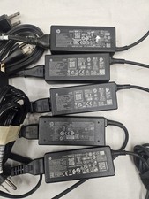 Lot of 5 Genuine HP OEM 45W 19.5V 2.31A Blue Small Barrel Tip Laptop Chargers picture