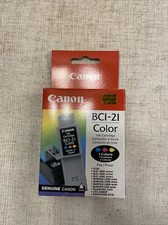 Canon BC-21E Black & Tri-Color Ink Cartridge 0899A003 Genuine New Sealed Box picture