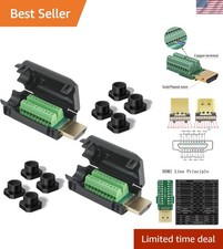 2Pcs HDMI Solderless Male Quick Connector, Port Terminal Solderfree Breakout ... picture